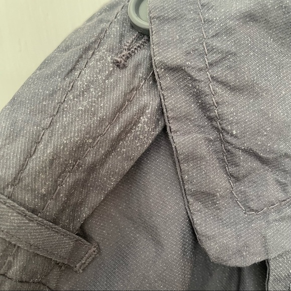 Oxmo wrinkle trench coat in a blueish gray size medium fits around an 8 - Picture 8 of 10